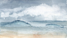 Load image into Gallery viewer, Beach Wave watercolour print
